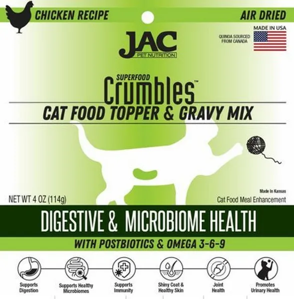 1ea 4oz JAC CAT Chicken Crumbles Topper - Health/First Aid